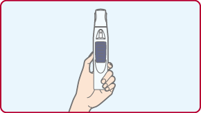 薬液の状態を確認します