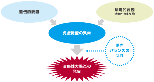 潰瘍性大腸炎の原因